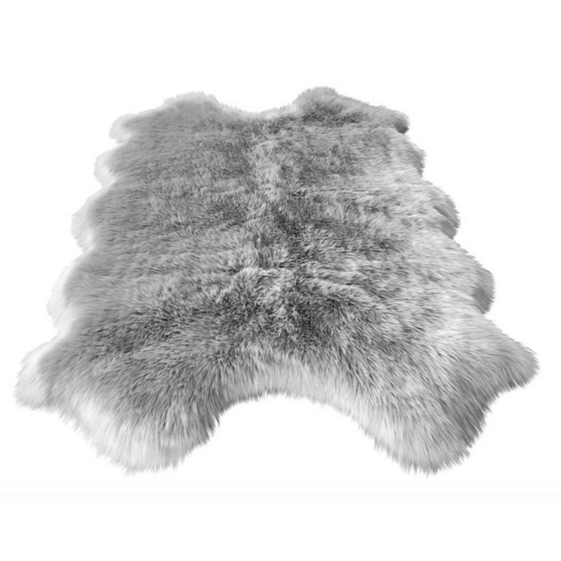 Tapis gris clair Whipkey Luxurious, Nouveauté 4 pi x 6 pi