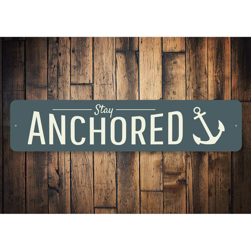 Plaque en aluminium Stay Anchored, H 4 po x l 18 po x P 0,04 po