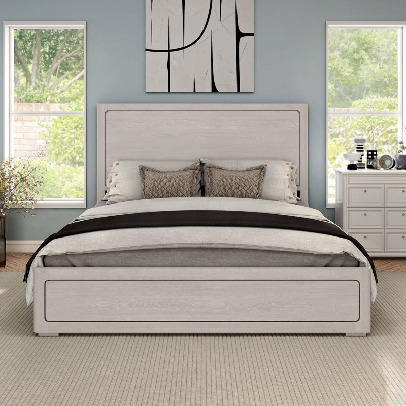 Archer Panel Bed, Queen, Oak