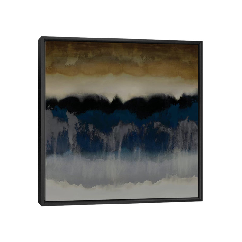 " Organic I " by Rachel Springer, 18" H x 18" W x 1.5" D, Black Floater Framed Canvas, No Mat