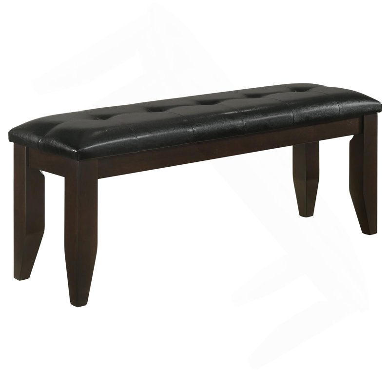 Banc de salle à manger rembourré cappuccino et noir