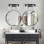 Éclairage pour meuble-lavabo 3 lumières 17 po noir mat avec abat-jour en verre transparent-905990636-967965538