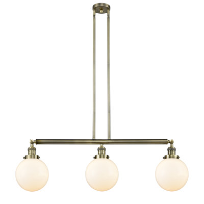 Luminaire suspendu linéaire à 3 lumières pour îlot de cuisine Starrett
