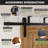 Ceiling Mount Black Rustic Classic Design Non-Bypass Single Track One Door Hardware Kit (Door Not Included)-84464251