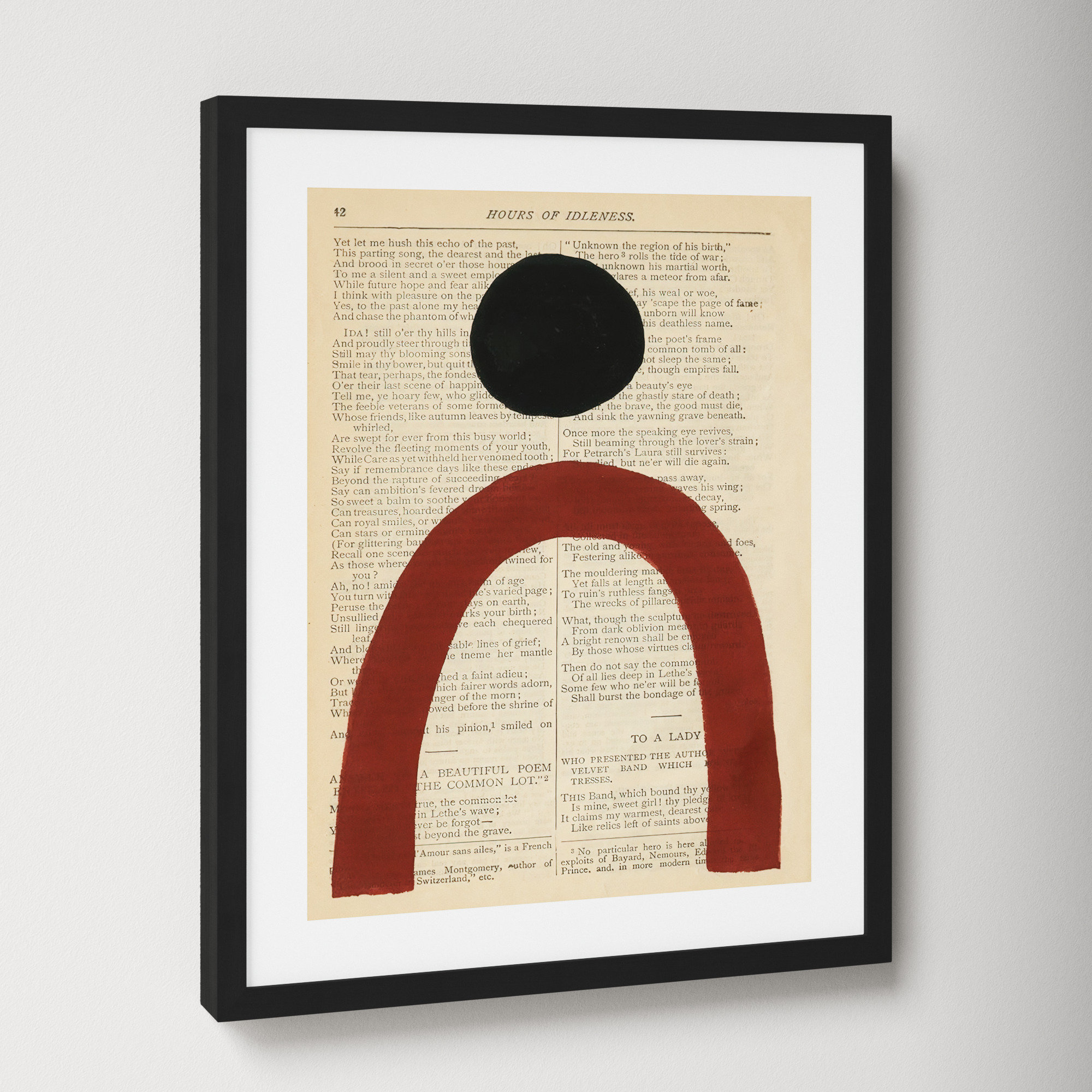 Modern Prose VI by W. Stramel, 21.38" H x 17.38" W x 0.88" D, Black Framed Paper