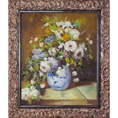 Grande Vase Di Fiori 'par Pierre-Auguste Renoir - peinture sur toile encadrée