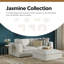 Repose-pieds en tissu gris performance Jasmine