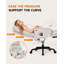 Chaise de bureau inclinable avec repose-pieds, chaise de bureau inclinable à 180 ° pour bureau à domicile, chaise d'ordinateur ergonomique avec support lombaire, gris-1797129914