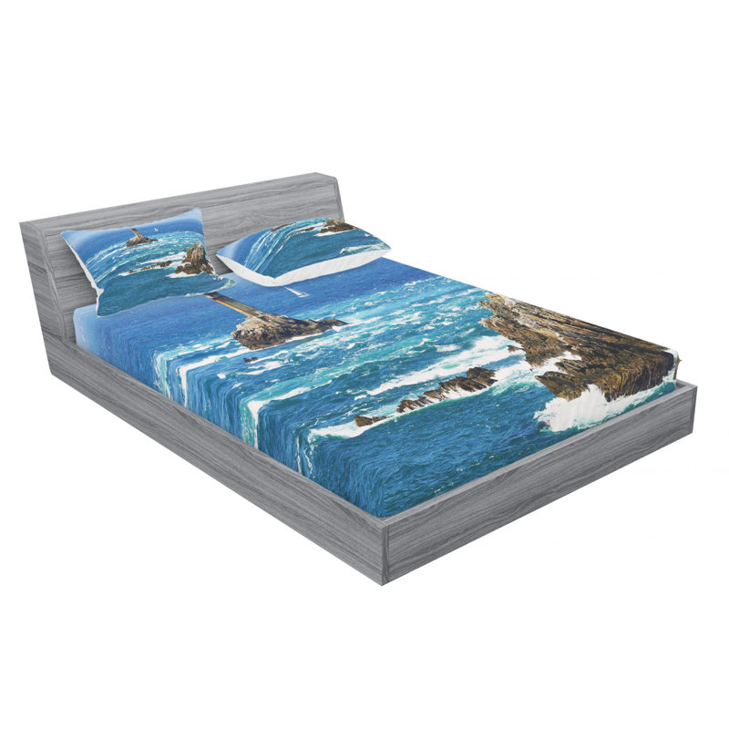 Microfiber Sheet Set, Queen Sheet Set with Fitted Sheet