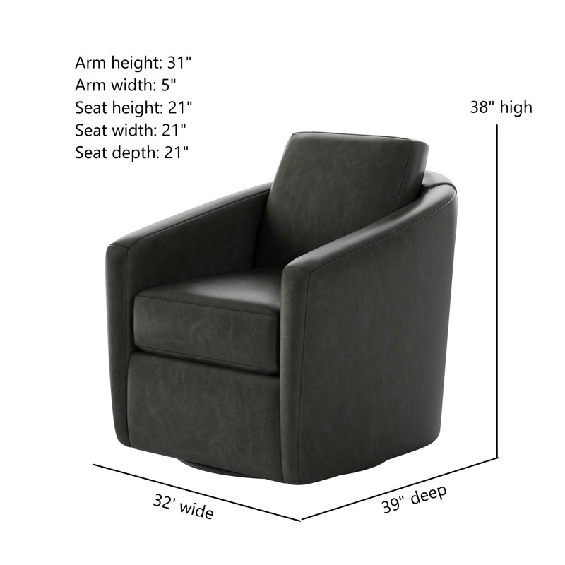 Daisey Swivel Glider, Passion Slate