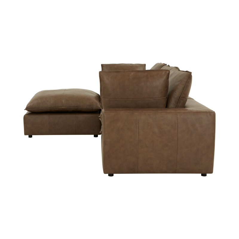 Hadleigh Brown Leather Modular Sectional