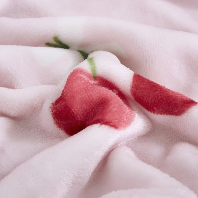 Jeté douillet en molleton rose moelleux - 50 po x 70 po, Rose