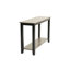 Moderne gris / noir deux tons finition console 1pc table sous la table de rangement de salon canapé en bois d'hévéa noyer