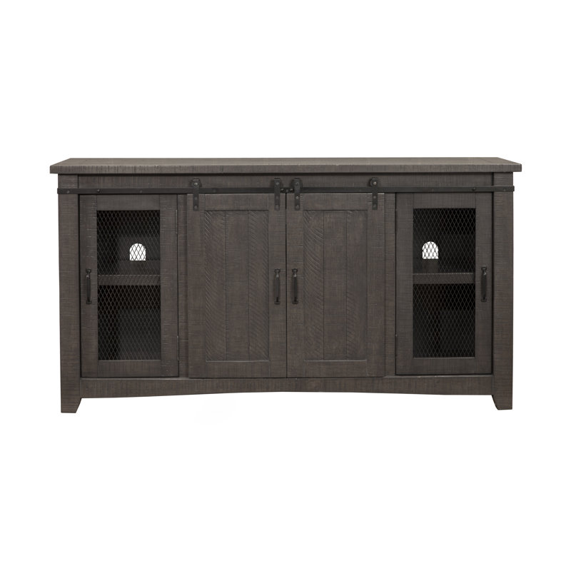 Kinsella Solid Wood TV Stand, Gray