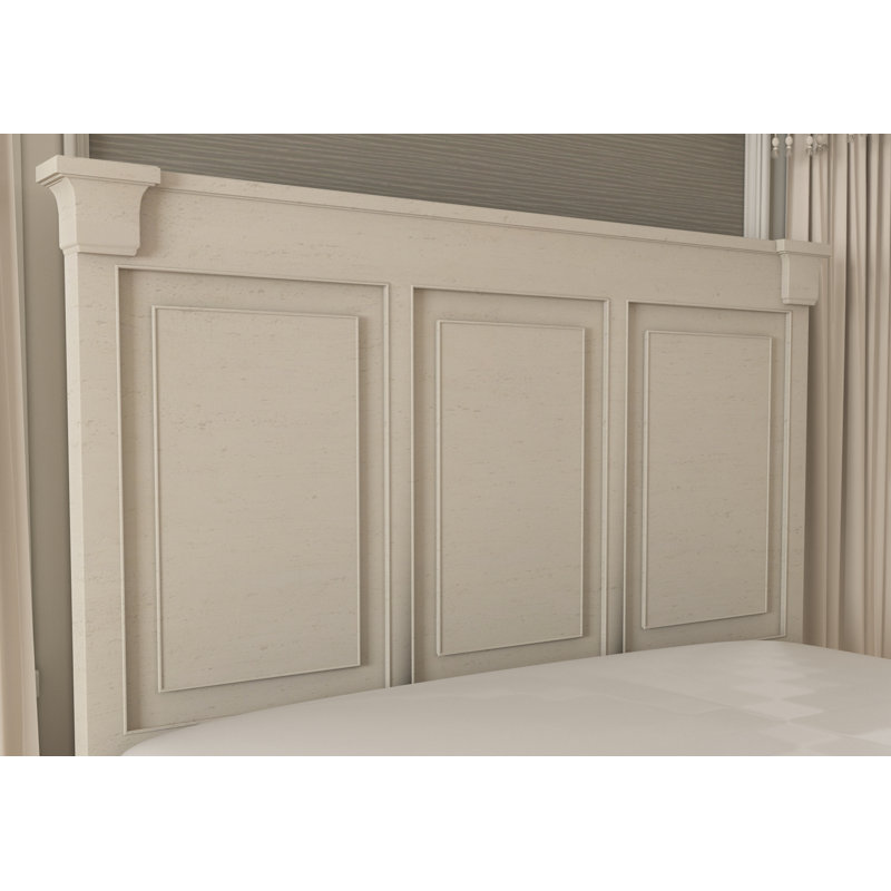 Payton Solid Wood Bed, Queen, Cotton-hued