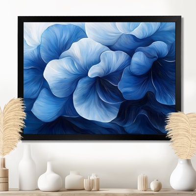 Blanc sur velours bleu jonquilles Bloom II - jonquilles grand art mural