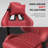Soontrans Gaming Chair with Footrest Computer Ergonomic Office Chair with Massage Lumbar Support & Headrest, High Back Vintage Game Chair for Adults and Kids, Red-1138300048