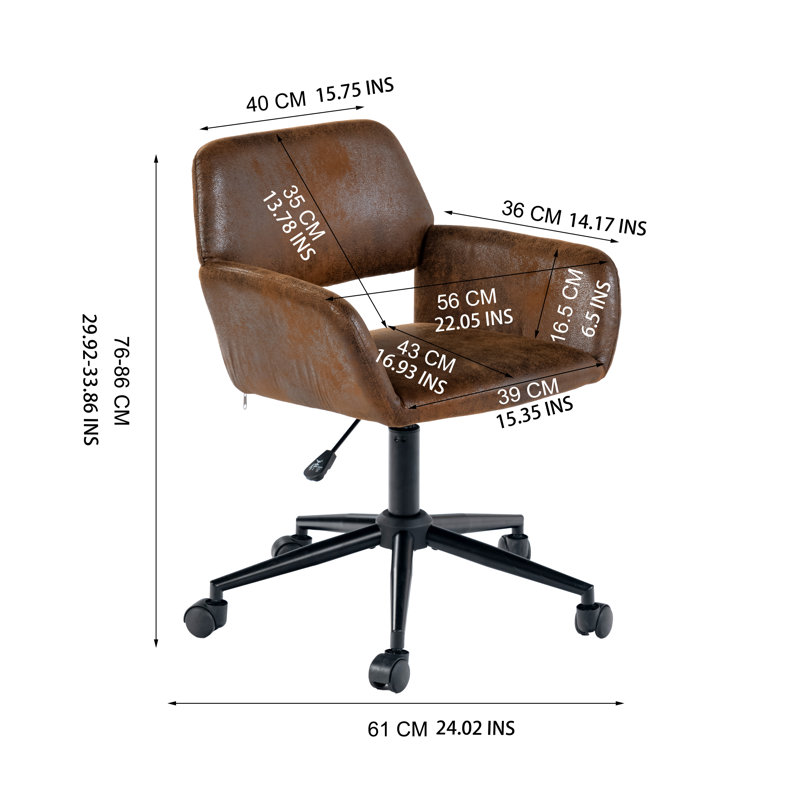 Vonore 74.5cm H Microfiber / Microsuede Upholstered Armchair, Brown