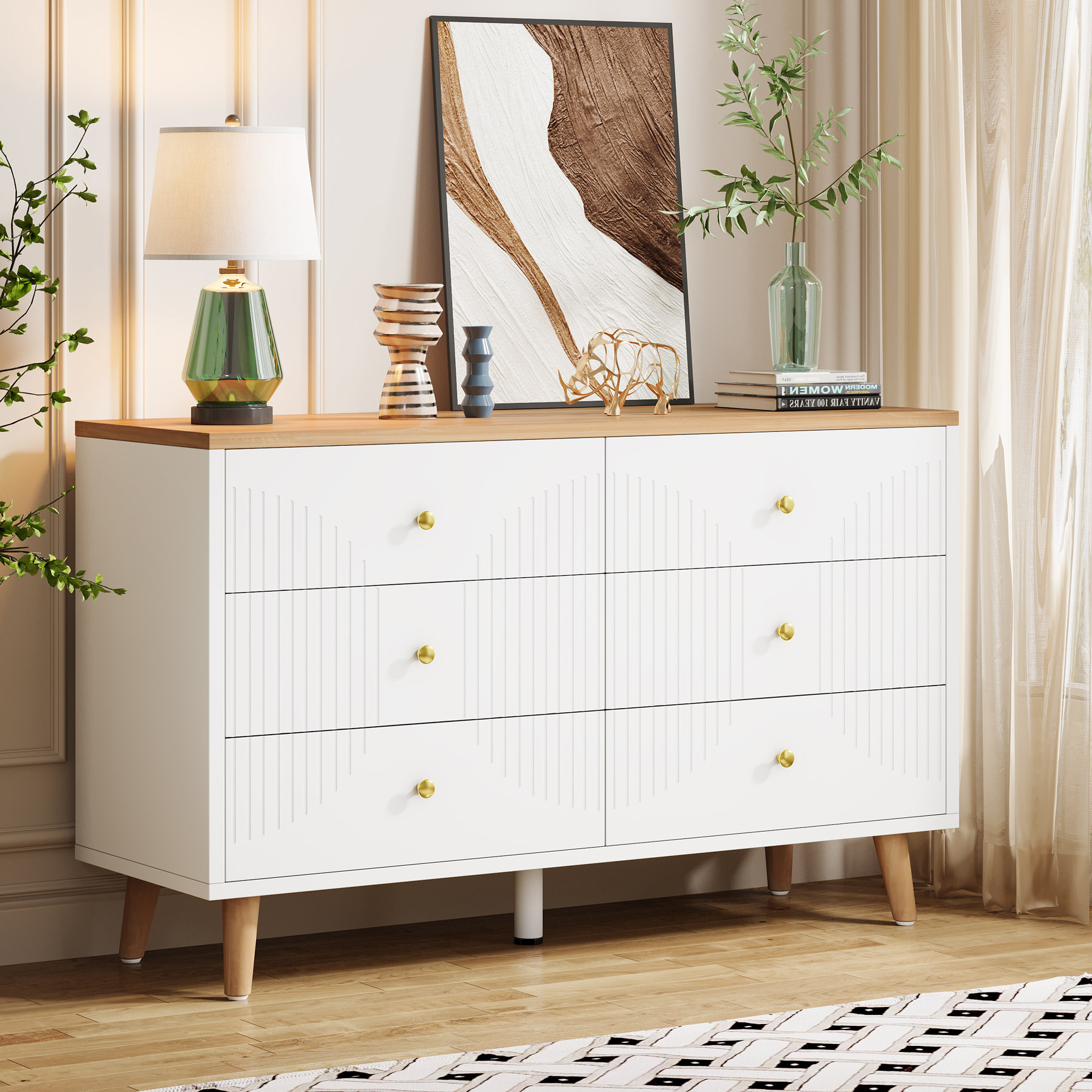 White Desk With Drawers Chest Of Drawers Dresser Makeup Vanity
