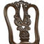 Ensemble de 2 chaises d'appoint de style traditionnel traditionnel avec dossier en cerisier brun et siège en similicuir rembourré