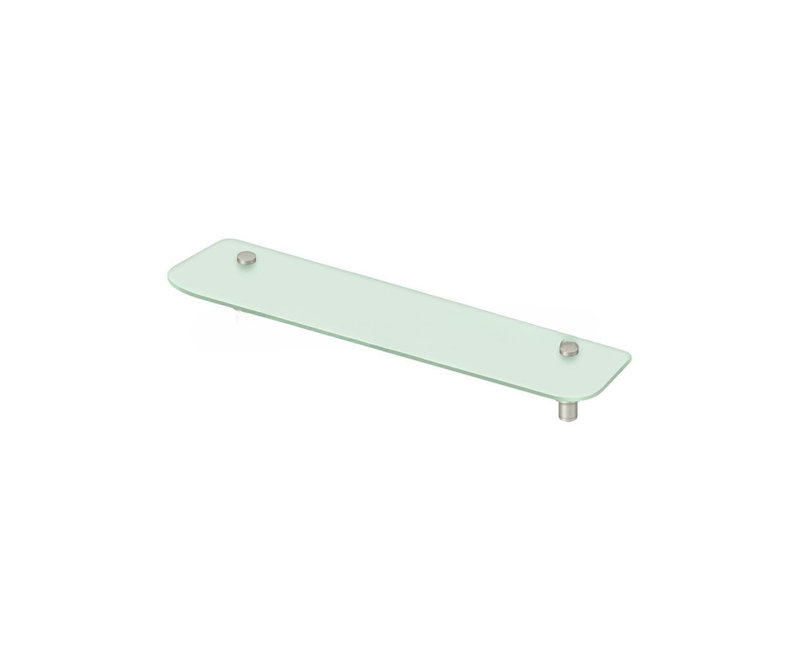 Tablette en verre givré 27-5 / 8 po en nickel brossé