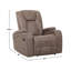 Fauteuil inclinable manuel avec porte-gobelets et rangement pour accoudoirs Marlow-6738554