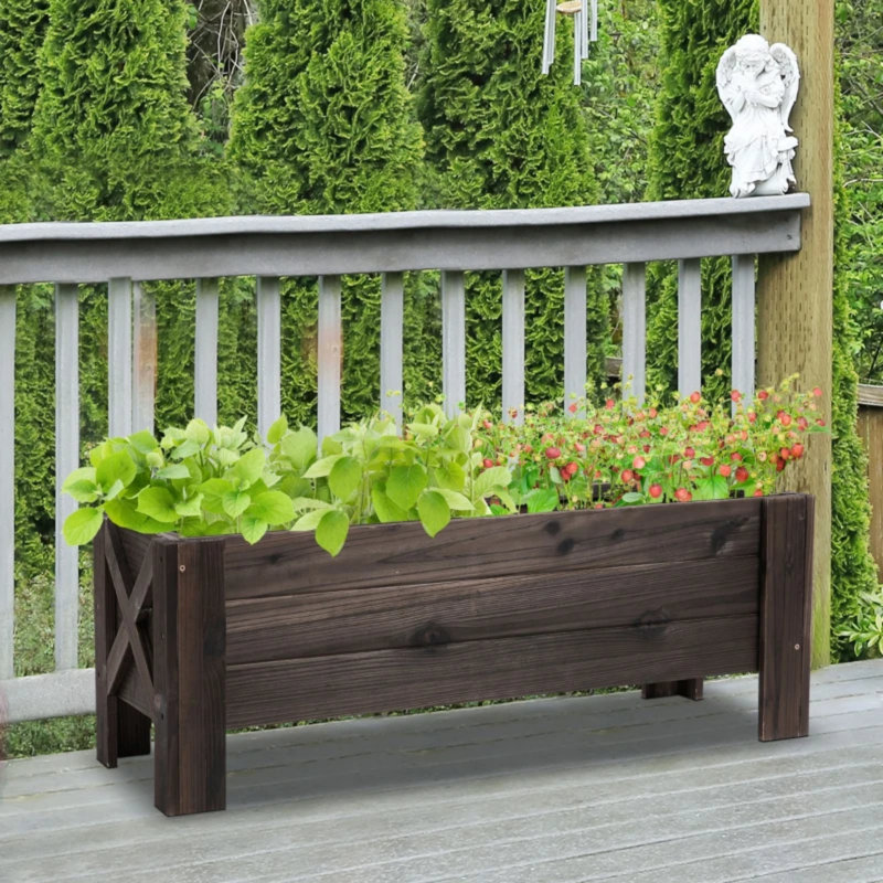 Elevated Planter, Brown