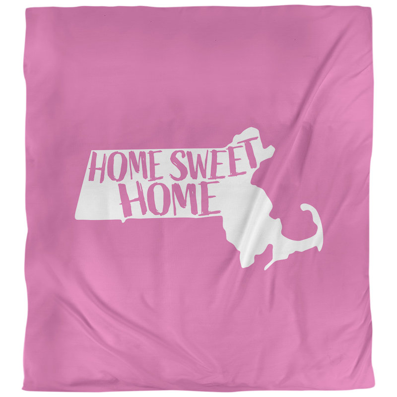 Housse de couette simple Massachusetts, Housse de couette pour très grand lit, Bleu, Polyester brossé
