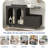 Mobile End Table With Lockable Wheels, A Drawer And Raised Tabletop Edge-368040282