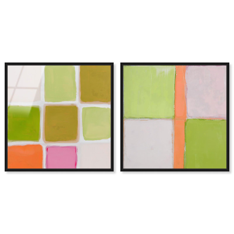 Ensemble d'art mural pastel Boho, H 41 po x l 41 po, Noir