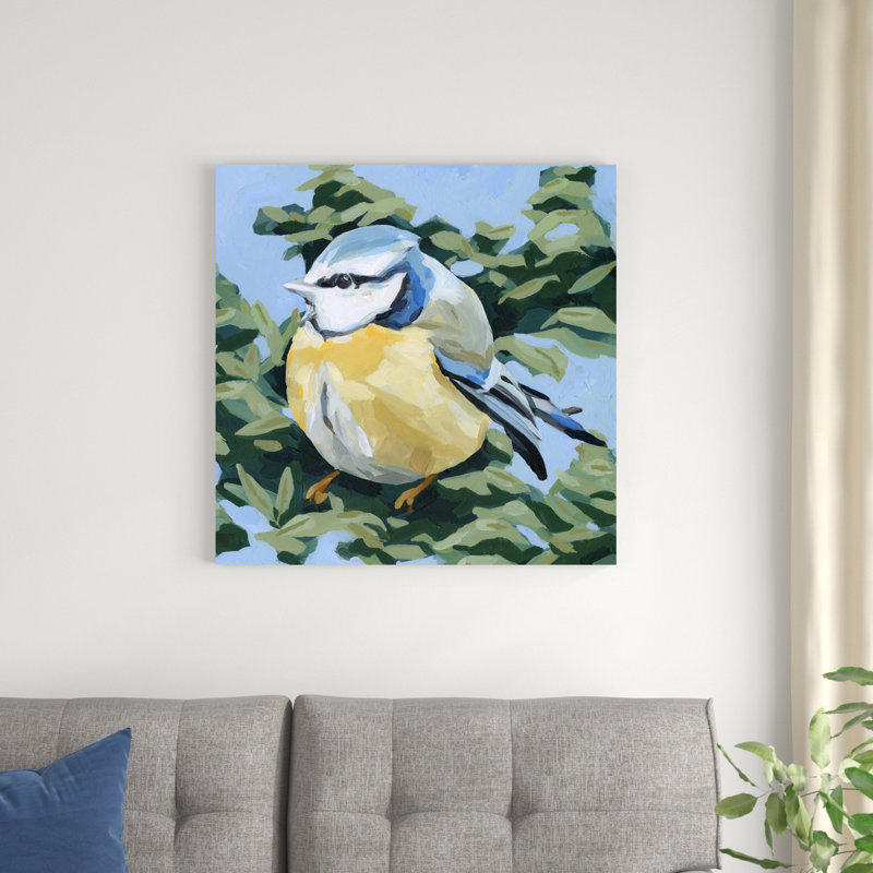 Painterly Bird II, H 30 po x l 30 po