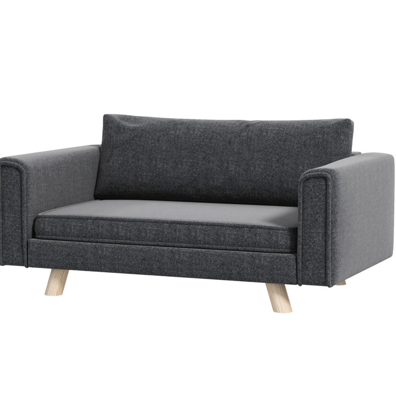 Petit lit pour chien de taille moyenne, confortable et stable, housse, animal gris, spacieux et confortable, pour chiens
