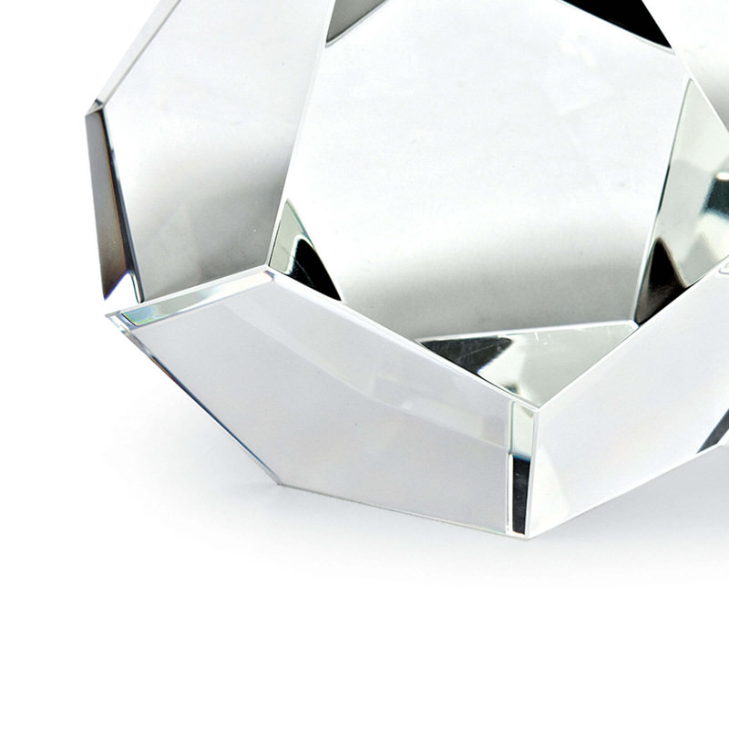 Dodécaèdre décoratif en cristal, H 5 po x l 5 po x P 5 po
