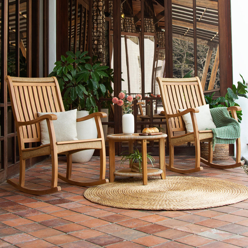 Amodio 2-Person Teak Outdoor Seating Group