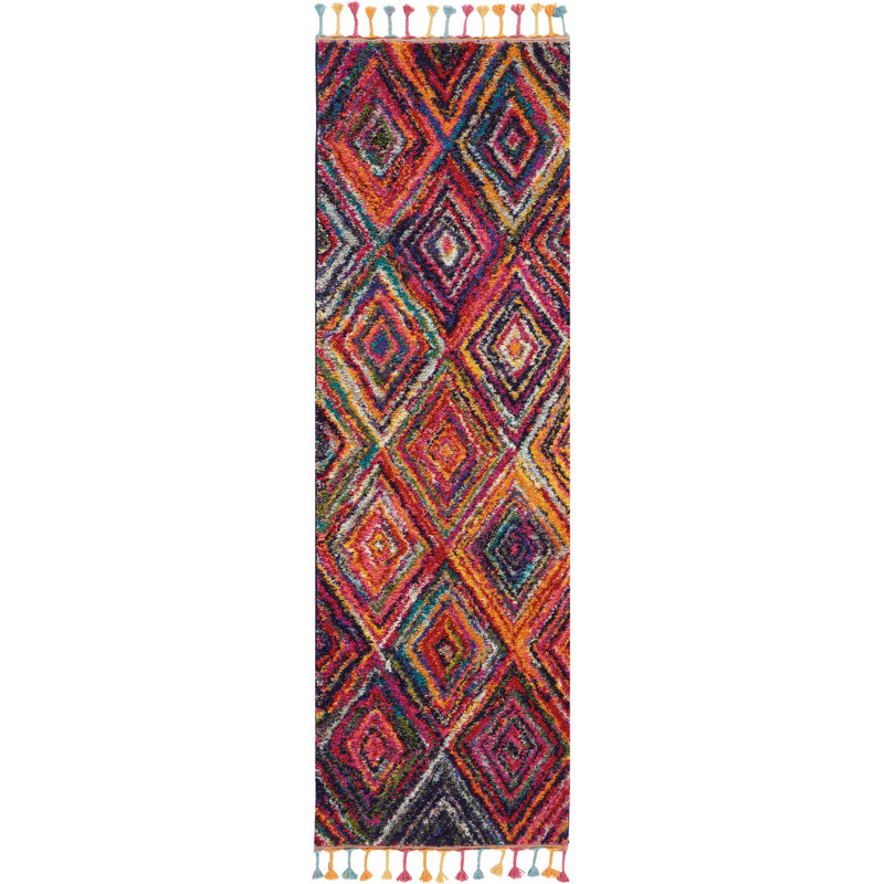 Raul Moroccan Polypropylene Rug, Runner 2'3" x 8'