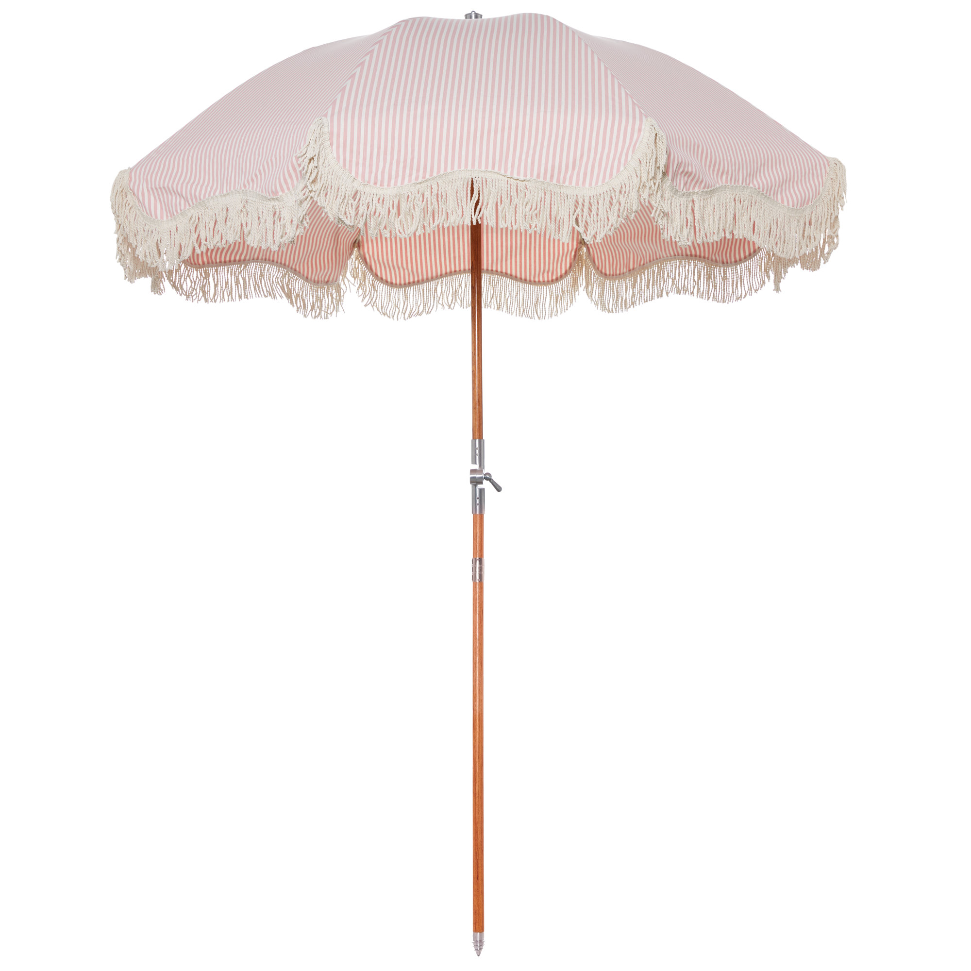 2022/2023 72'' Striped Outdoor Beach Umbrella, Pink