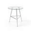 Table de bar ronde contemporaine en verre avec base en trépied contemporaine