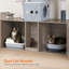 47.2" Cat Tree with Dual Litter Box Enclosure, Double litter box enclosure furniture,  hidden litter box, Cat tower with litter box enclosure