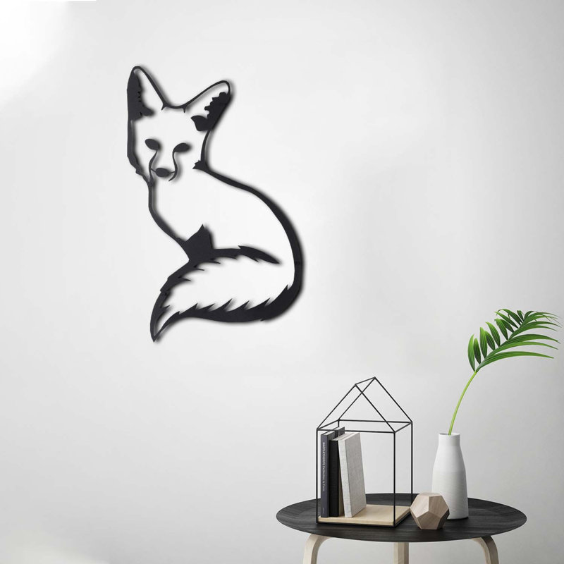 Stylish Black Decorative Metal Wall Accessory, 19.7 x 11.8 inches | 100% Metal, Thickness: 0.08 inches | Easy Wall Mounting with Back Piece | Perfect for Home Décor, Office, and Modern Interiors