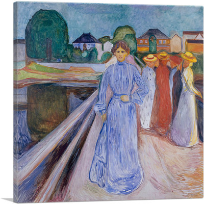 «Women on the Bridge 1902» par Edvard Munch, reproduction d'art sur toile tendue