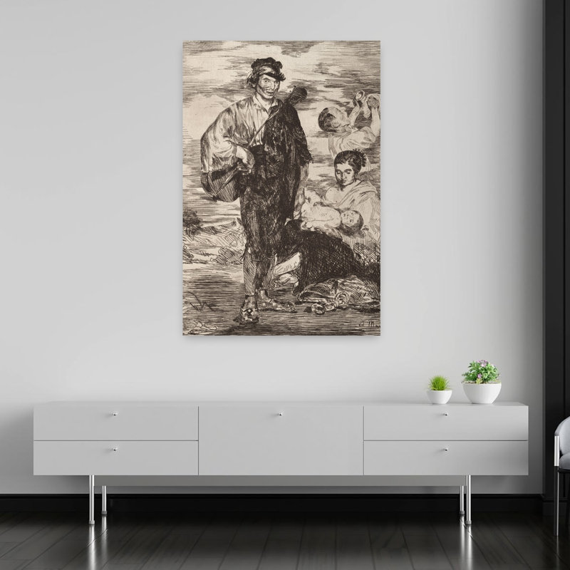 " The Gypsies Abstract Contemporary Wall Art Print " by Edouard Manet, H 60 po x l 40 po