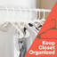 Ensemble de 5 cintres en plastique blanc - cintres en plastique robustes