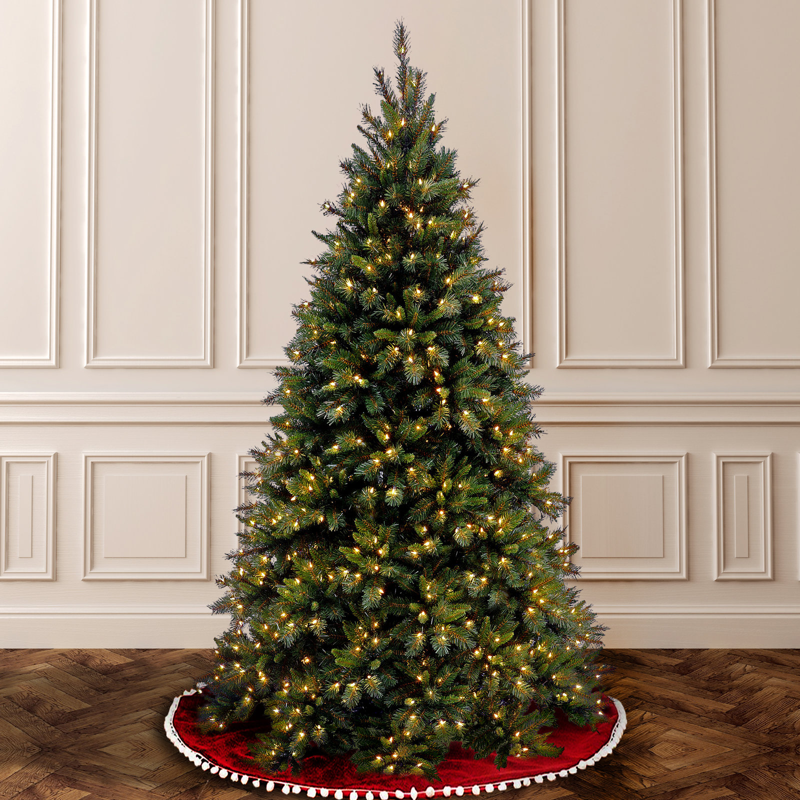 Pre-Lit Fir Christmas Tree, 78" H