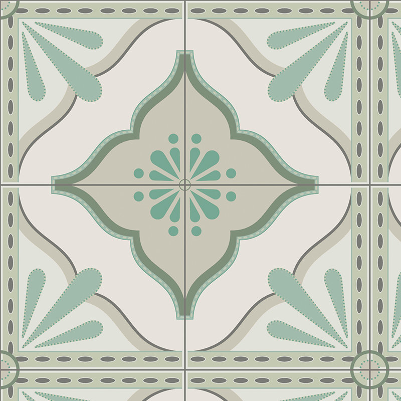 Papier peint adhésif grand format Transform, Vert