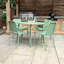 PORTO 4 seater Round dining set - 100cm Table Plus 4 Stacking chairs-2078451