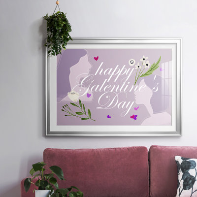 «Happy Galentine's Day», reproduction encadrée sur papier