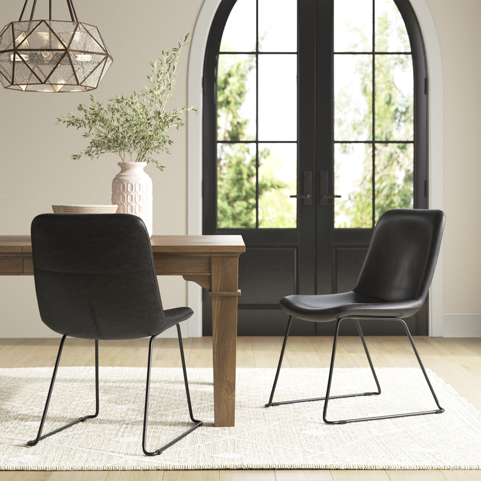 Evadine Dining Chair, Black, Black