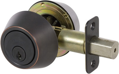 Callan Electronic Double Cylinder Deadbolt, Edged Oil Rubbed