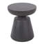 Table d'appoint de jardin légère en béton, conception moderne avec accent de cuivre, aucune table d'assemblage requise