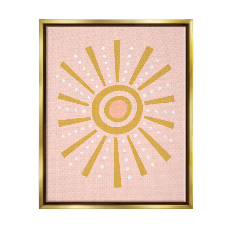 «Whimsical Sun Rays», art de la giclée encadrée par Nina Seven, H 31 po x l 25 po x P 1,7 po, Cadre flottant métallique doré